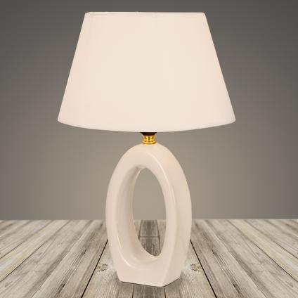 Настольная лампа 18334 WT белый/белый абажур h400 1х60W E27, DIY22 У1